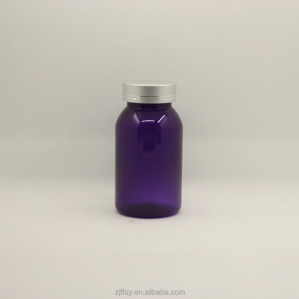 150ml  Purple empty round bottle PET medical pill capsule bottle health care products plastic bottle