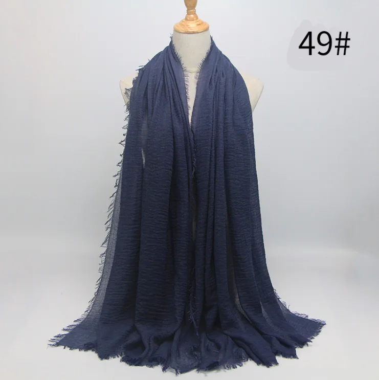 
cheap price Hot selling Muslim Crinkle Scarf multi Colors Women Crinkle Hijab color41 0319011 