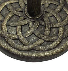 Outdoor Decorative Cast Stone Patio Umbrella Base Resin Heavy Duty Stand Brown Finish