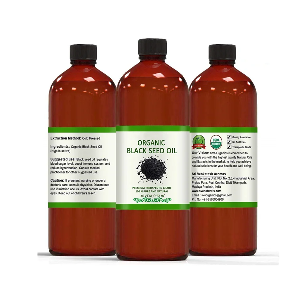 100% pure nigella sativa organic black seed oil
