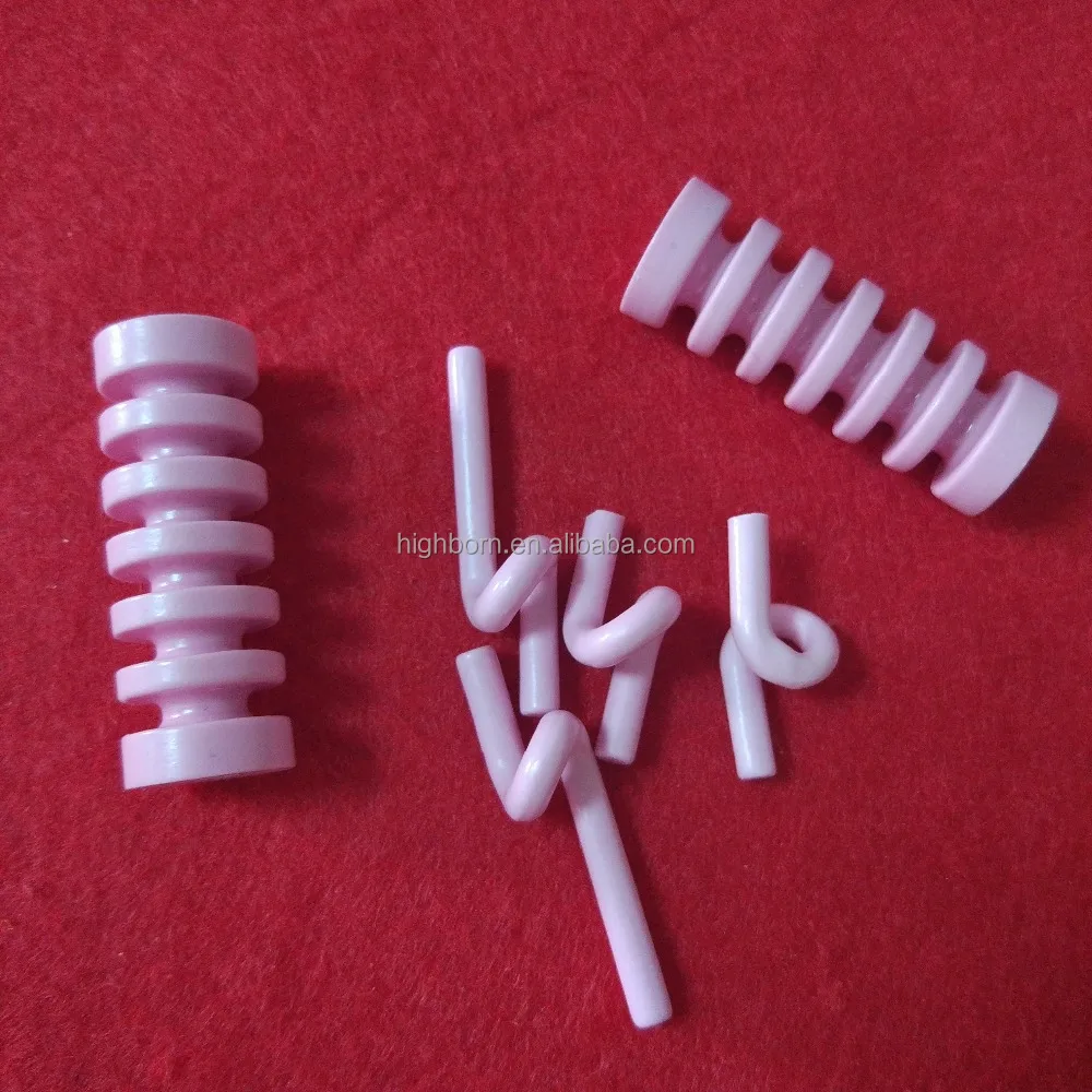 
textile ceramic pig-tail thread guide 