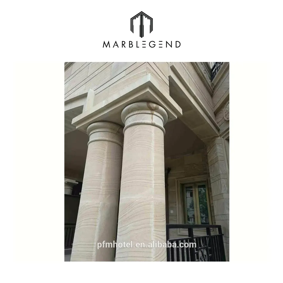 gate decorative white carved marble stone roman pillars and column