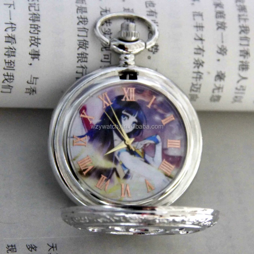 Animation waist chain pocket watch popular style silver quartz clock pocket watch manufacturers direct sales!
