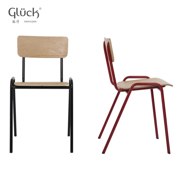 School chair metal leg chair and useding chair for church