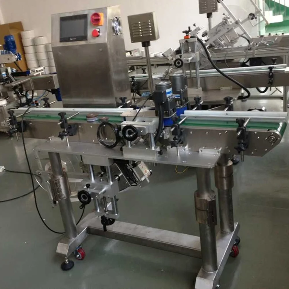 YM210X Automatic Top Bottom Plane Adhesive Box Labeling Machinery Container Sticker For Flat Surface