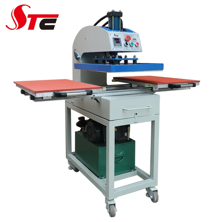 CE Certificate Oil Hydraulic Double Station  Semi Automatic Sublimation Heat Printing Machine 16*24 inch
