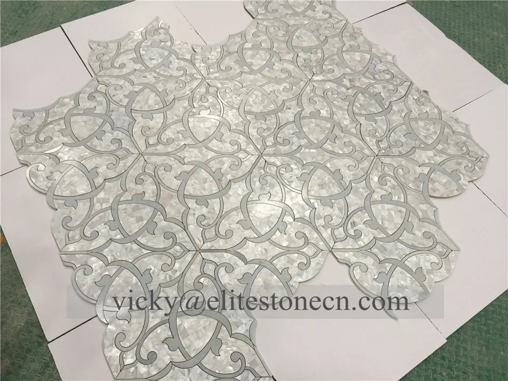 Rhombus marble mosaic, blue marble mosaic tile,marble mosaic