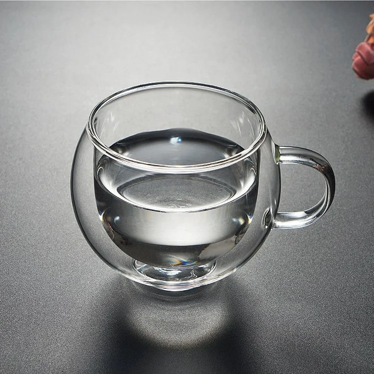 Double Wall Glass Espresso Cups set Insulated Coffee Shot Glasses