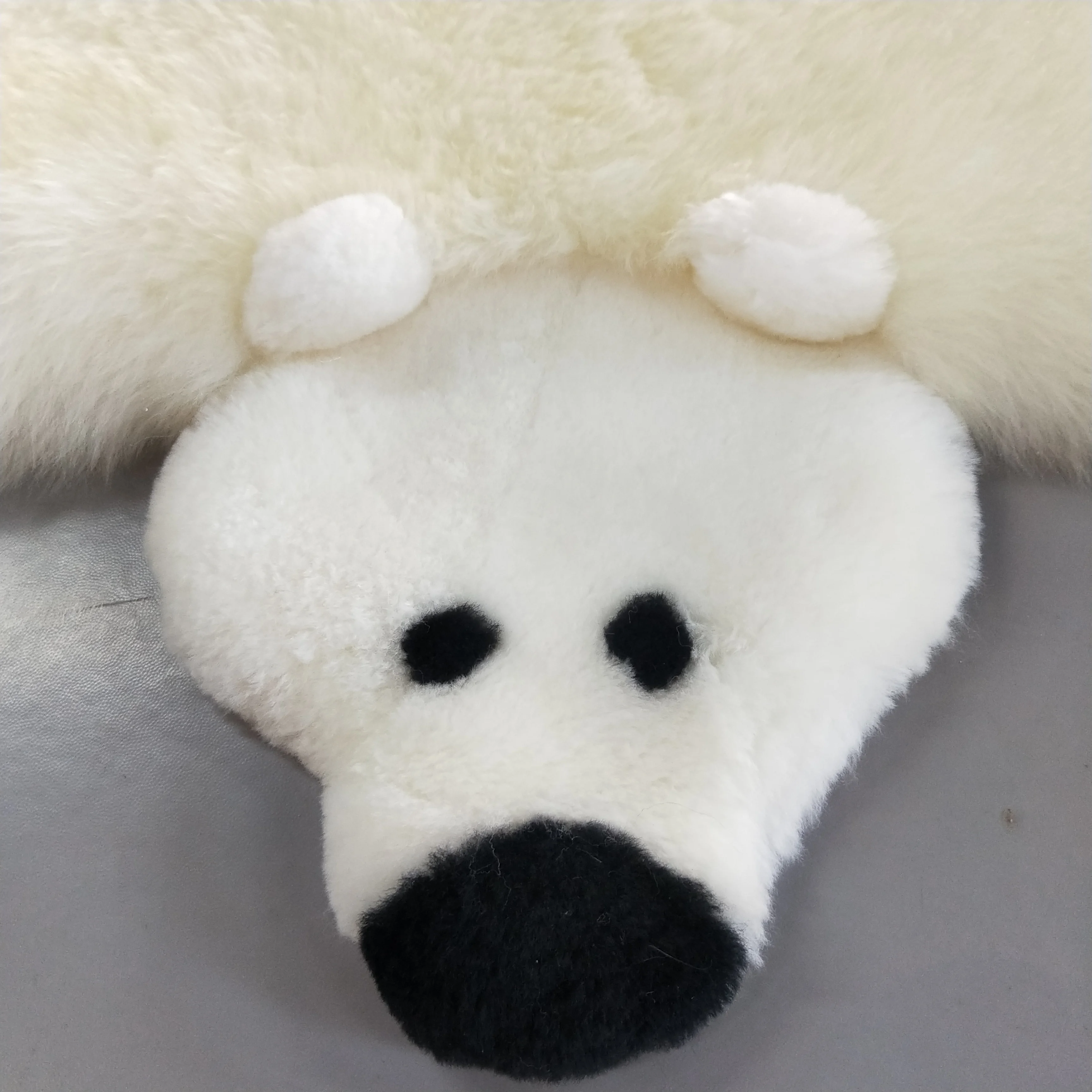 Home Decor  polar bear Geinue  Fur Sheepskin Area Rug Shaggy Carpet Fluffy Rug for Baby Bedroom,80*130cm