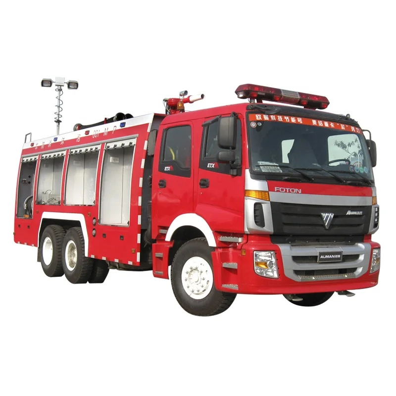 
10000 Liters Brand New Fire Truck Foton 6x4 Foam Water Fire Ladder Truck Fire Fighting Truck Price Rescue 150   250hp Diesel  (62123299231)