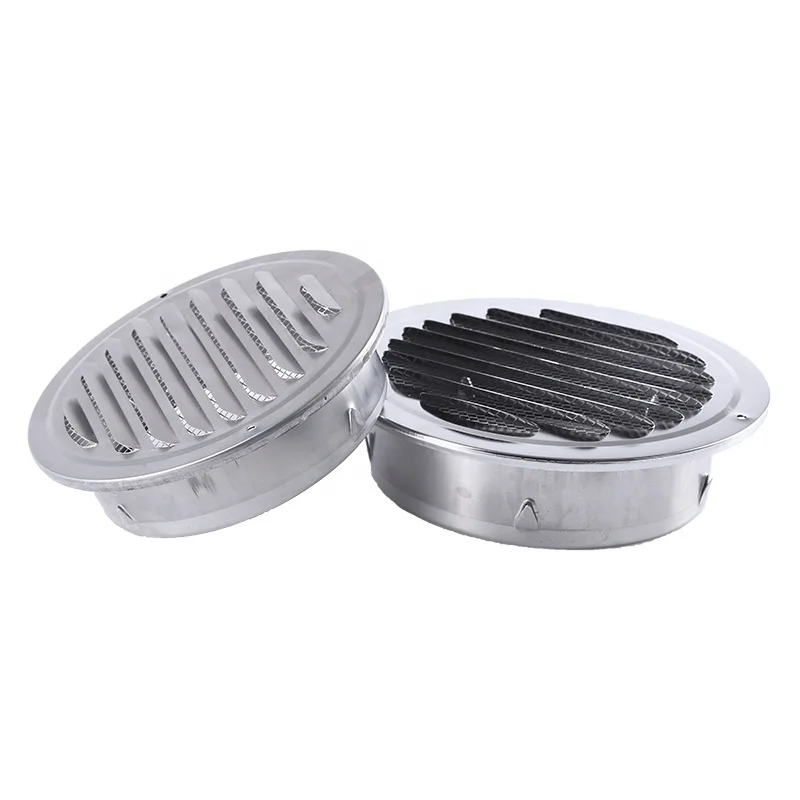 Top Manufacturer Ventilation Systems External wall stainless steel Air Vent Cap with Insect Mesh Grille