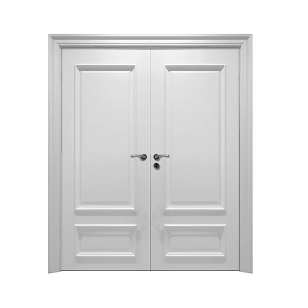 New Design Fashion White Wooden Double Door Main indian door designs