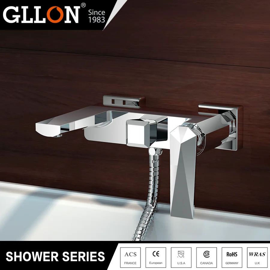 
GLLON bathroom sanitary upc shower brass wall mounted faucet valve mixers taps 