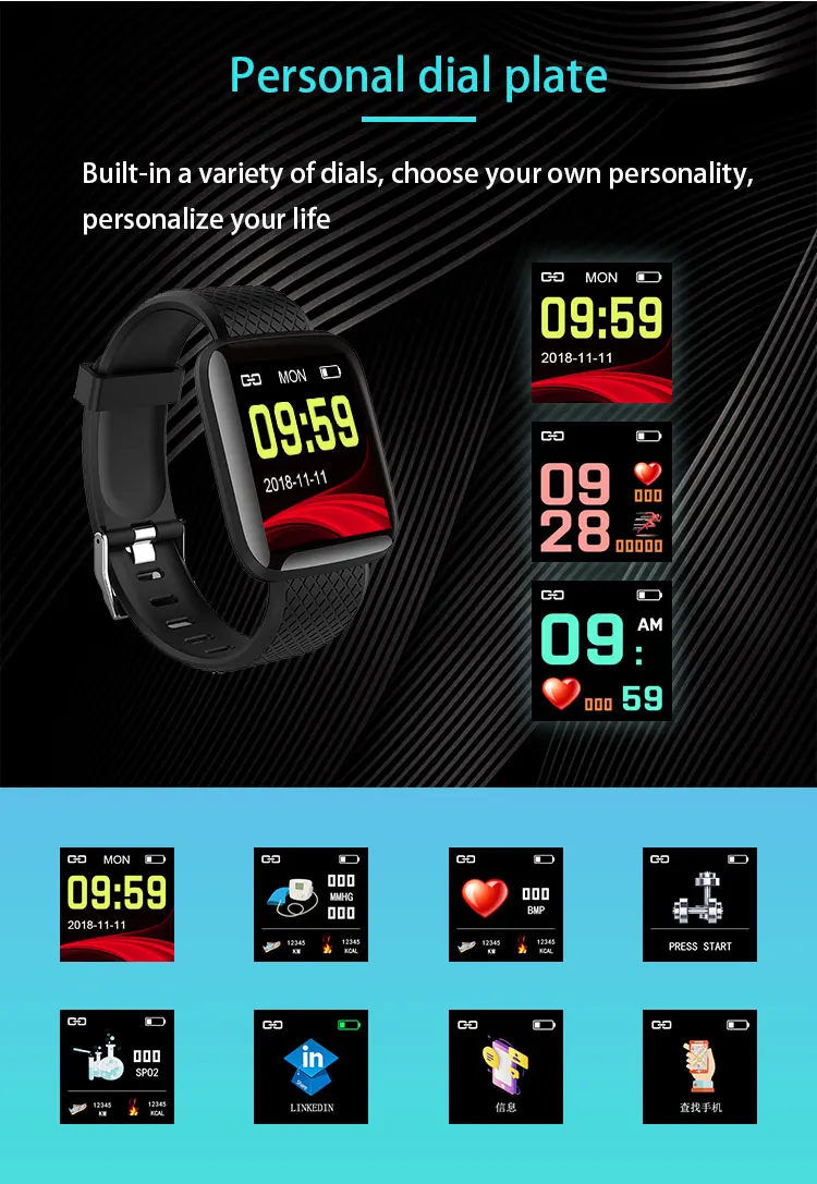 2019 New Inventions Heart Rate Monitor Blood Pressure Smart Bracelet B6 manufacturer