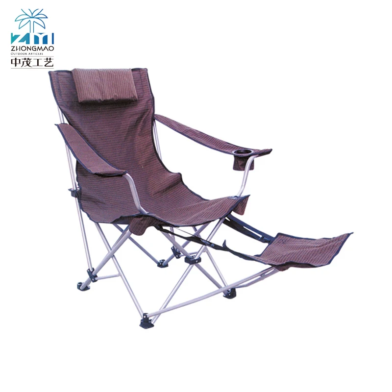 Factory Wholesale Collapasable Folding Beach Chair Customized Footrest Chair