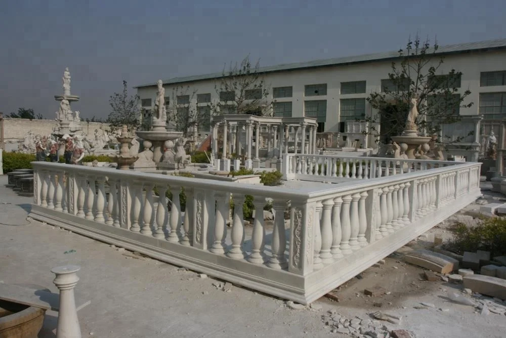 Modern terrace railing designs, stone railing balustrades handrails
