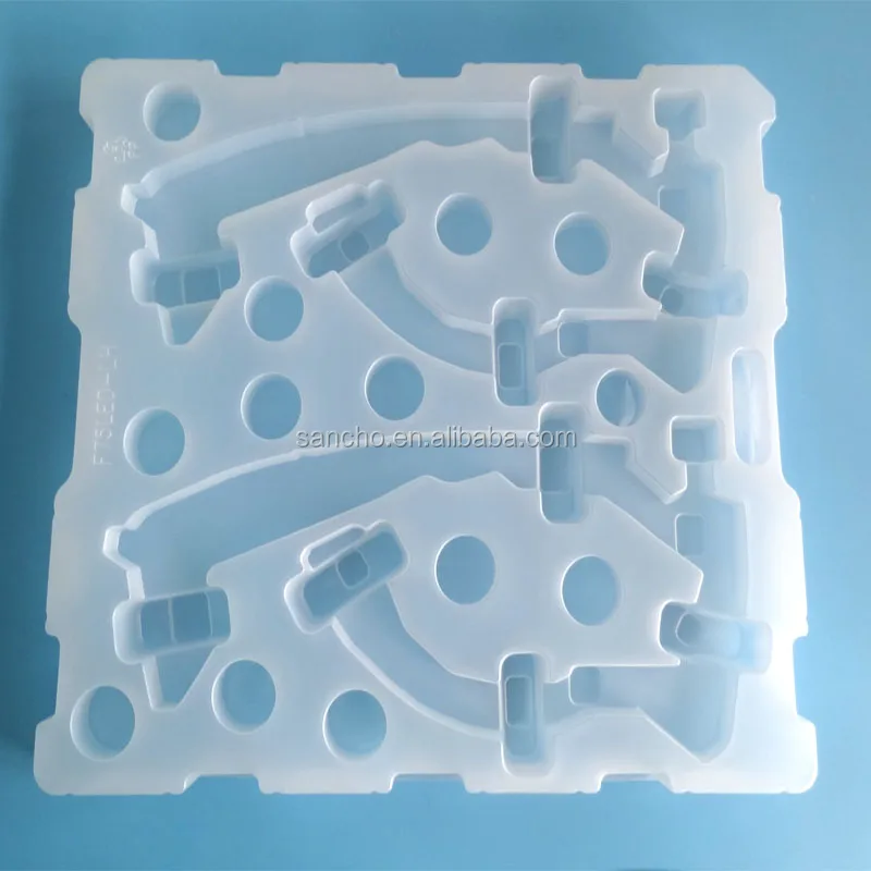 Matte white vacuum formed blister tray for electronics