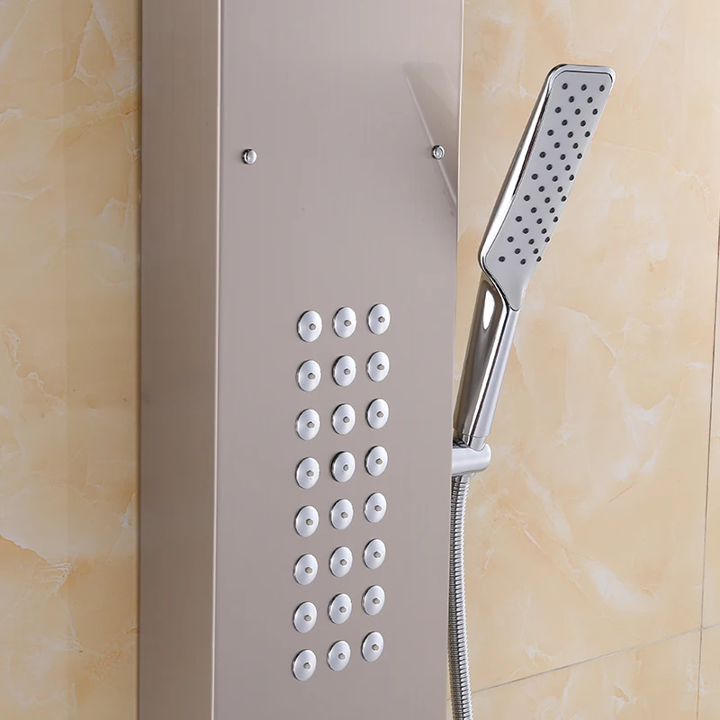 ROVATE 304stainless steel water saving spa shower panel spa shower  panel for bathroom thermostatic waterfall shower