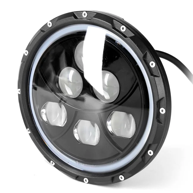 Wrangler 7 дюймов светодиодные фары дальнего света 60 Вт дальнего света jeep фар Hadley изменение фары