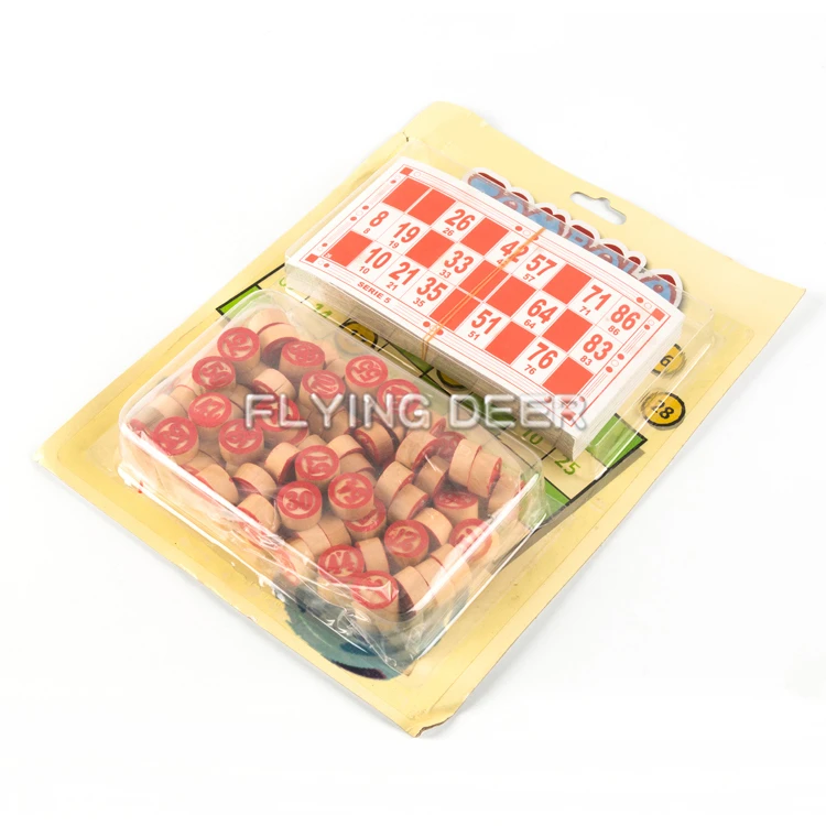 Custom Toy Number Bingo Game With Plastic Card