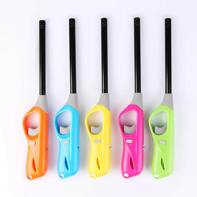 
electronic gas lighter kitchen bbq lighter OEM HC-1017 windproof good quality 