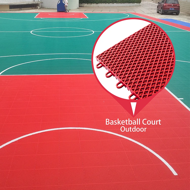 
Customized professional outdoor sports floor for basketball courts 