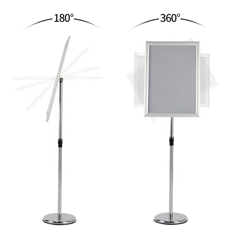 Menu Board adjustable display sign  stand with snap frame from factory