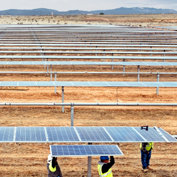 
Single axis solar panel support structures 