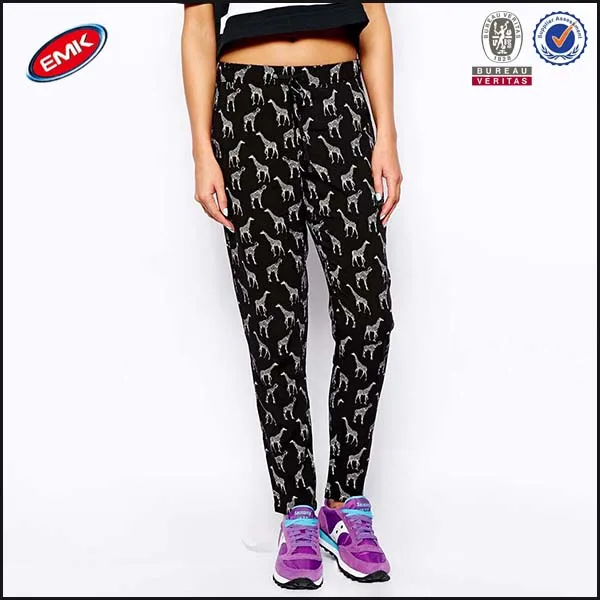 красивый повторяющийся жираф печати случайные legging ёенские брюки