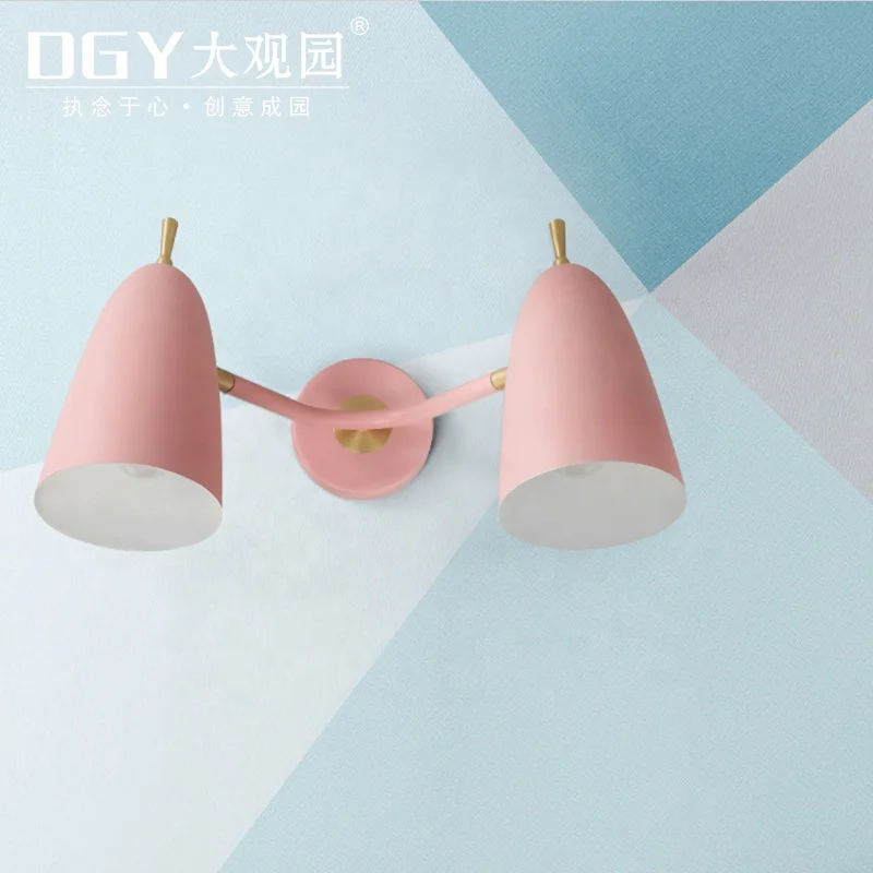 Wholesale simple single double arms heads gooseneck indoor bedside wall reading lamp