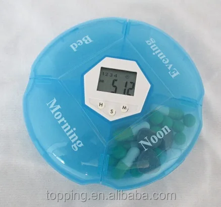 Cheapest 4 alarms pill box timer with reminder timer