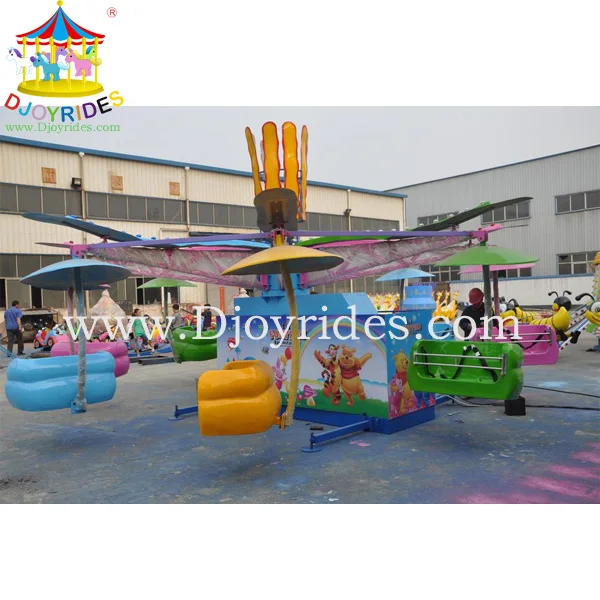 Popular funfair rides family game machine 24 seats double flying paratrooper ride for sale