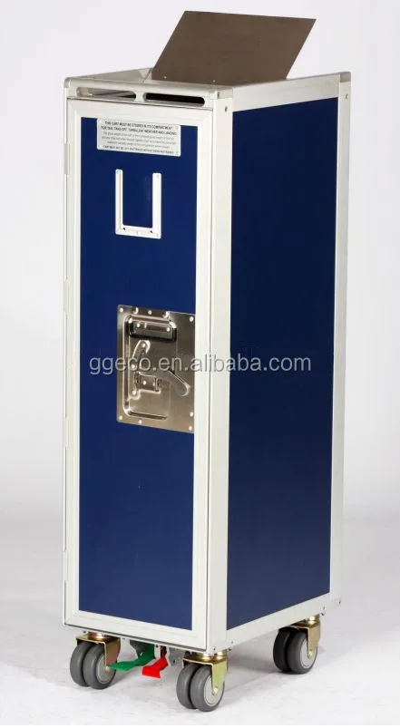 Aviation Inflight Waste Cart Waste Collection Cart Garbage Storage Trolley for Aircraft, Airline, Airplane, Aeroplane