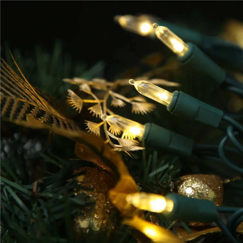 Certified 120V AC 70 Led C3 Smooth Mini String Light Warm White Indoor Outdoor M5 Christmas String  Lights