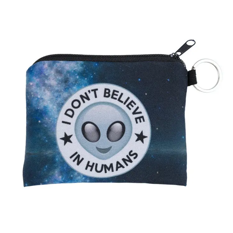 LYMECH 3D printed promotional coin purse plush personalized money change wallet bag