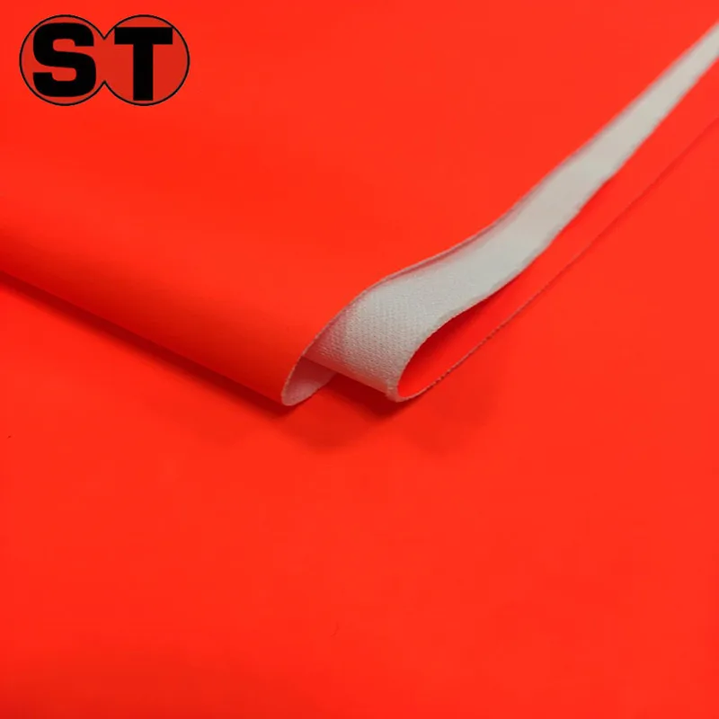 Knitted Fabric with Fluorescent Transfer Hi-vis En20471 Neon Orange Yellow Pu Membrane Film Safety Vest Traffic Police Uniform