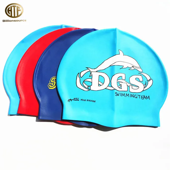2021 factory price Colorful fashion custom Blank Silicone Swim Caps without logo