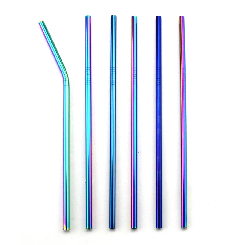 Pretty titanium coating durable stainless steel straw