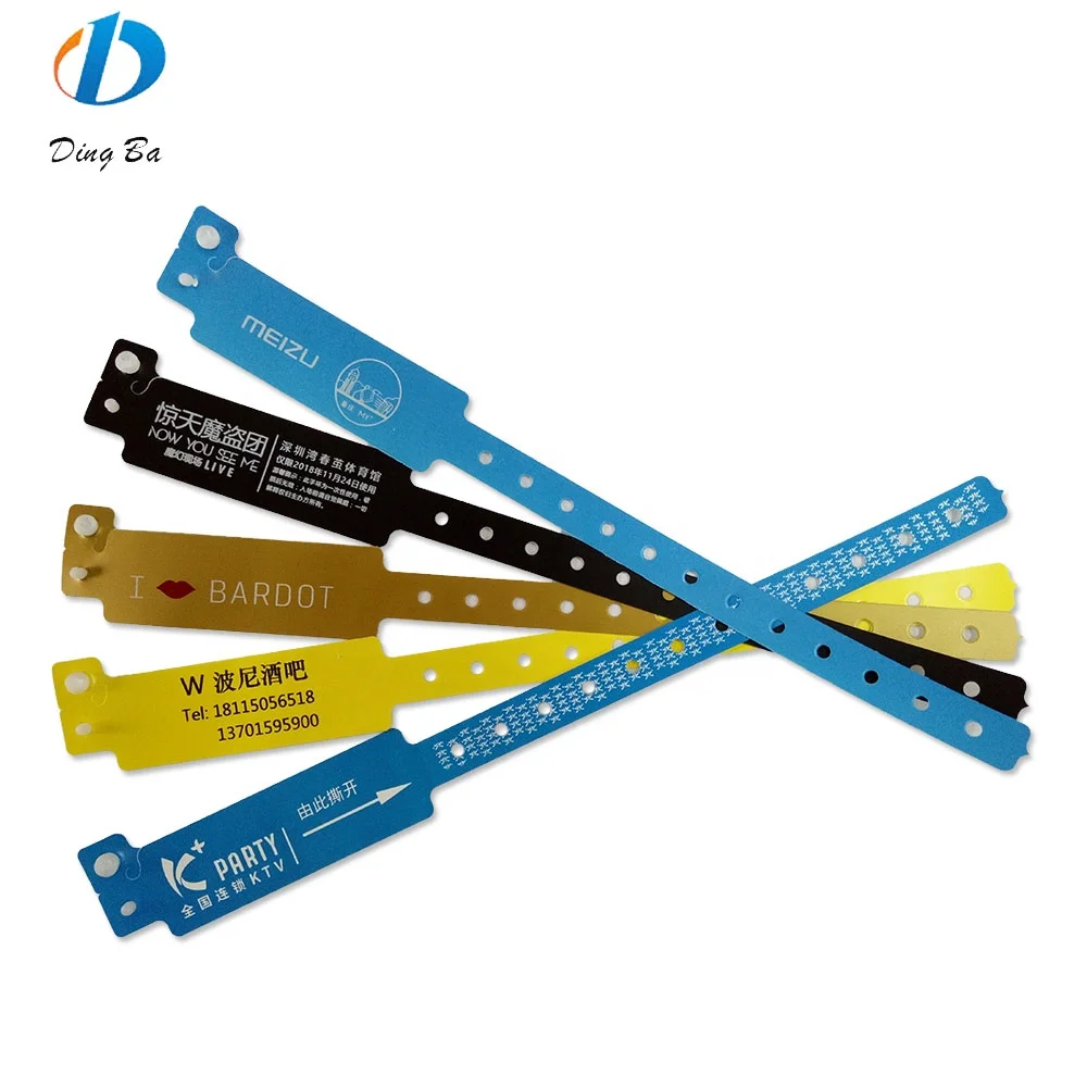 Custom One-off Synthetic Wrist Bands Club Admission VIP ID Bracelets Plastic Wristbands Bracelets Car Cute Plastic Lock