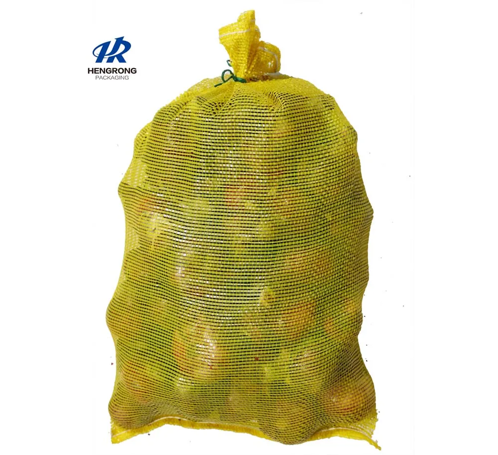 25 kg Leno mesh bag packing for onion  with UV treated and printing band label