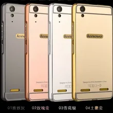 Luxury Ultra Light Metal Case with Aluminum Alloy Frame Mirror Back Cover Durable Shell for Lenovo A 6010
