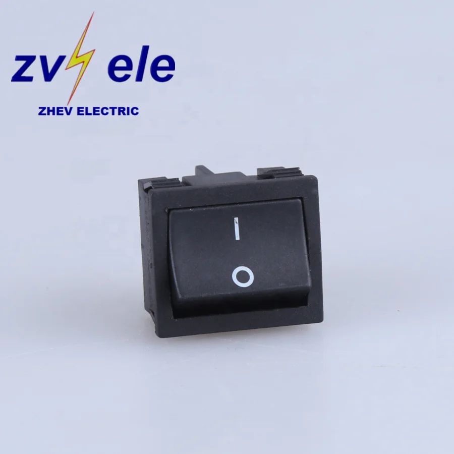 2P2T KCD2 Full Black 6 Pin Double Pole Double Throw Rocker Switch With 10A