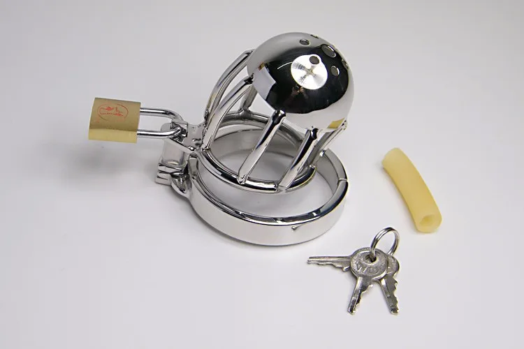 Funny steel short Male cock cage for male bondage sex toy