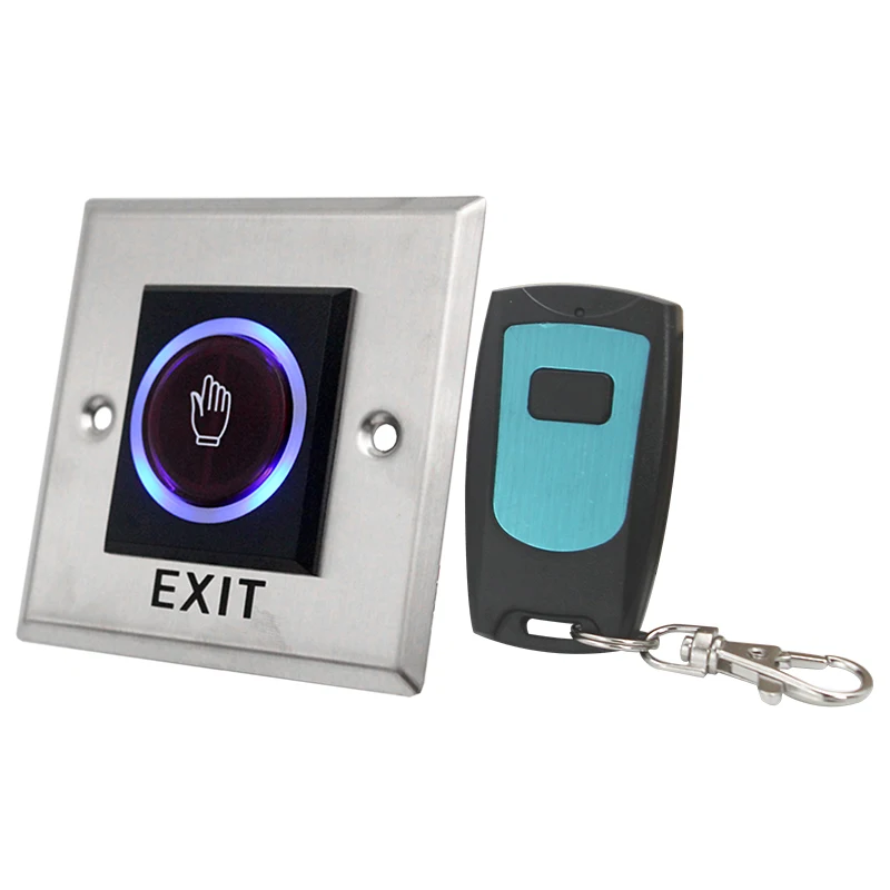 Biometric access control Wireless remote control infrared sensing time delay door release exit button with timer relay module