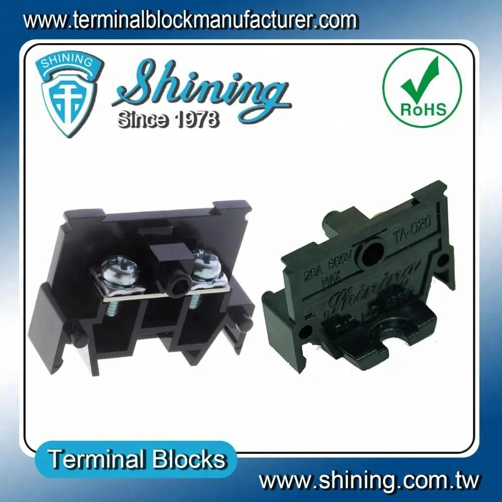 Клеммная колодка TA-020 Din Rail M4 Screw 20A проводной соединитель