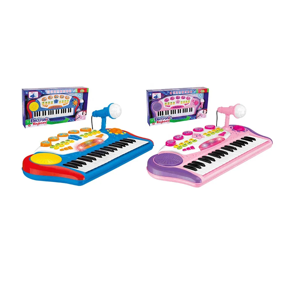 Multifunctional musical instrument 37 keys electronic organ toy with microphone and MP3 wire .