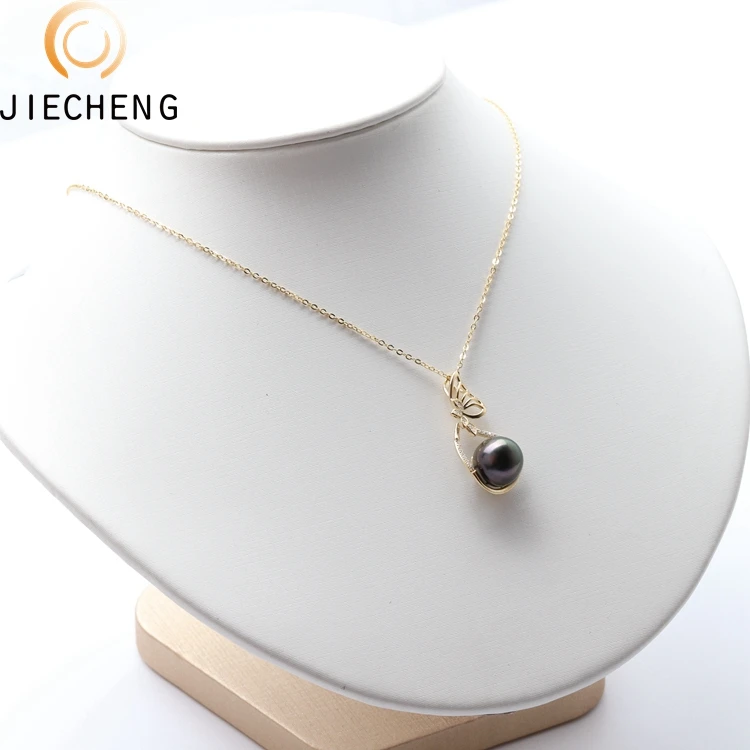 11-12mm AAA wholesale 925 sterling silver tahiti pearl jewelry pendant necklace