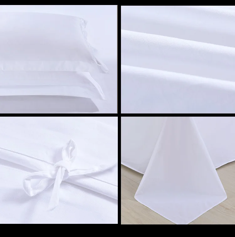 hotel and hospital 100% cotton white percale cheap bed sheets and flat sheets