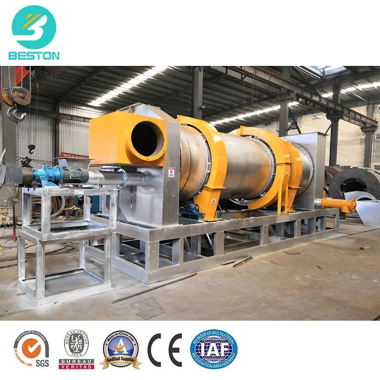 Beston Group New design smokeless biomass carbonization furnace oil sludge charcoal making machine for sale