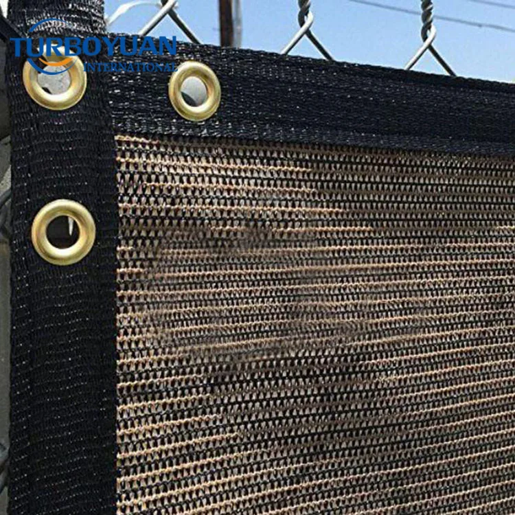 China supplier of hdpe plastic privacy fence screen net outside Logo printed plastic windscreen fence mesh